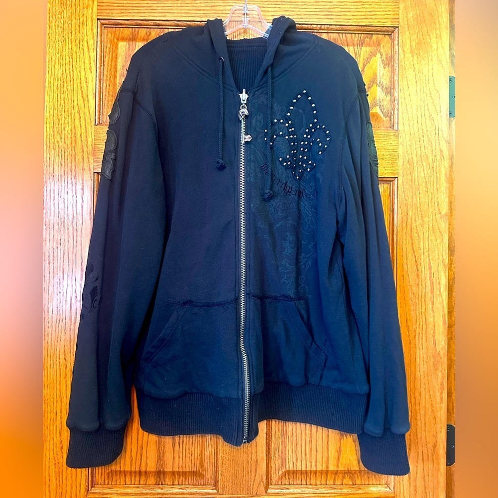 Vintage HARD TO FIND MONARCHY reversible hoodie